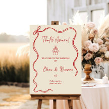 Minimalist Italian Thats Amore Wedding Welcome