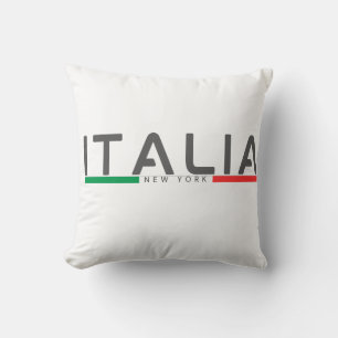 Minimalist Italy Flag New York italian  Cushion