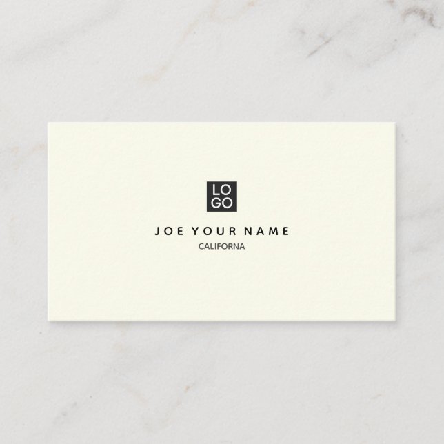 Minimalist Ivory 2021 | Professional Small Business Card (Front)