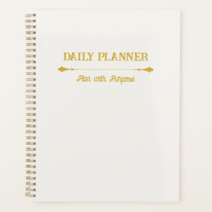 Minimalist Ivory Gold Planner
