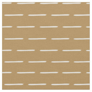 Minimalist Ivory Lines on Dark Grey Orange Fabric