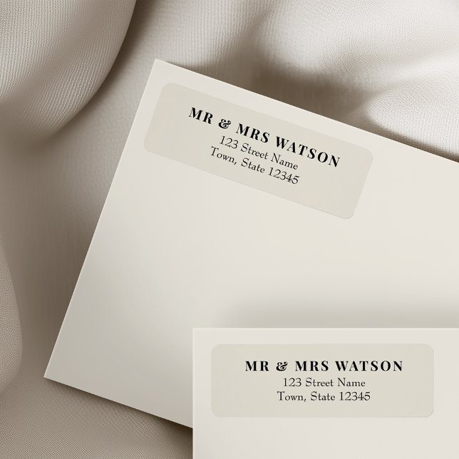 Minimalist Ivory Wedding Return Address Label (Creator Uploaded)
