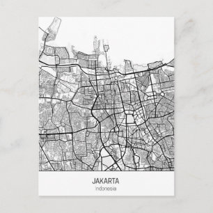 minimalist Jakarta Indonesia Postcard