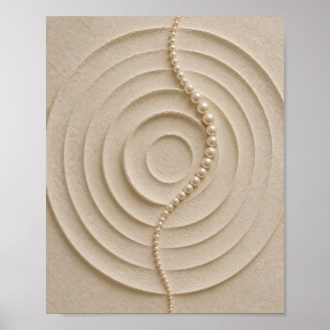 Minimalist Japandi Abstract Circles Wall Art  (Front)