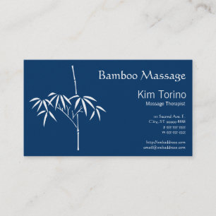 Minimalist Japanese Bamboo Zen Wellness Business Card