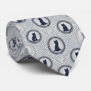 Minimalist Japanese Geometric Patterns Tie