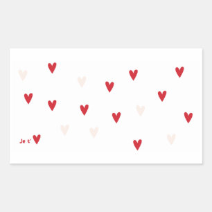 Minimalist “Je t’❤️” Mug Rectangular Sticker