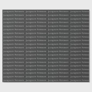 Minimalist Jet Black Plain Elegant Modern  Wrapping Paper