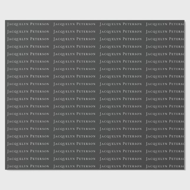 Minimalist Jet Black Plain Elegant Modern  Wrapping Paper (Flat)