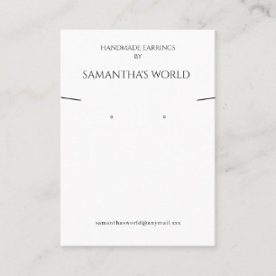 Minimalist Jewellery Display Business Card