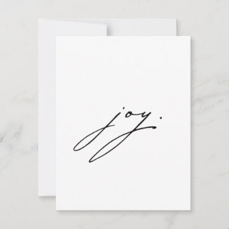 Minimalist Joy Christmas Card Quote