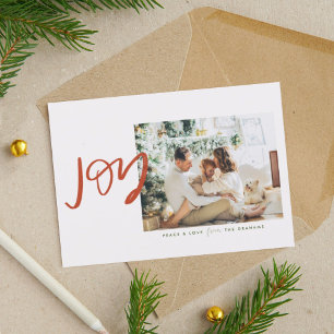 Minimalist Joy Photo Flat Holiday Card