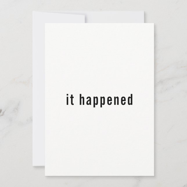 Minimalist Just Married Website RSVP Reception Invitation (Front)