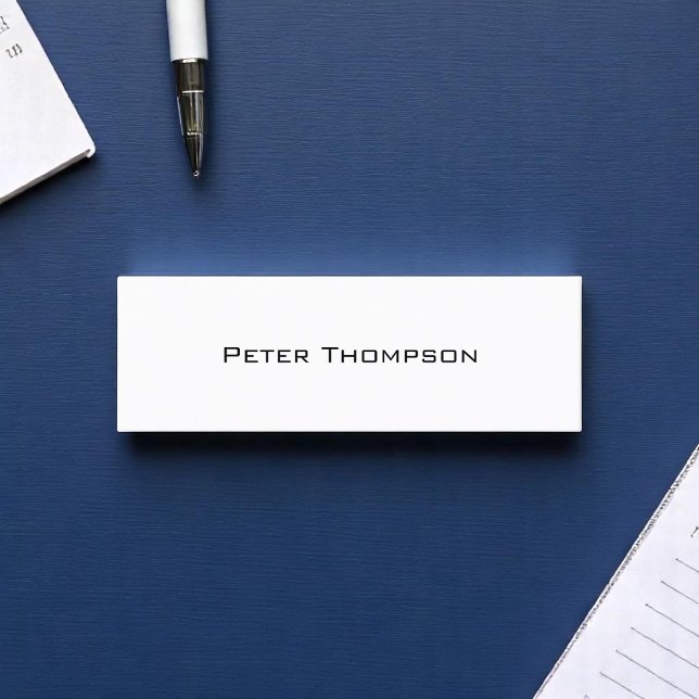 minimalist just name with phone_number white mini business card (Creator Uploaded)