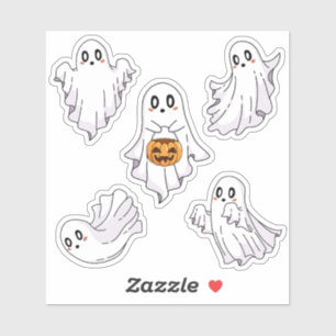 Minimalist Kawaii Halloween Ghost Pumpkin Bucket