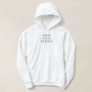 Minimalist "Kind Soul Energy" Typography Hoodie