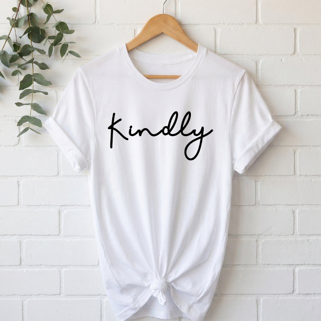 Minimalist Kindly Signature Script Tri-Blend Shirt (Creator Uploaded)