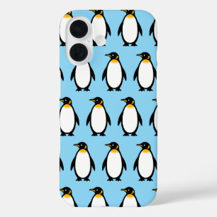 Minimalist King Penguin Illustration iPhone 16 Case