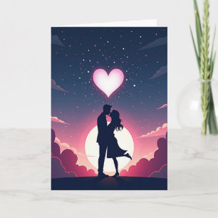 Minimalist Kissing Love Card