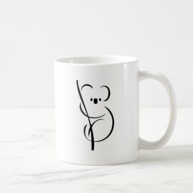 Minimalist Koala Coffee Mug (Right)
