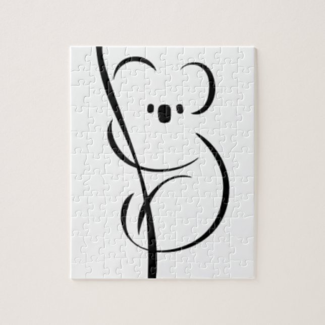 Minimalist Koala Jigsaw Puzzle (Vertical)