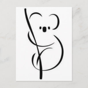 Minimalist Koala Postcard