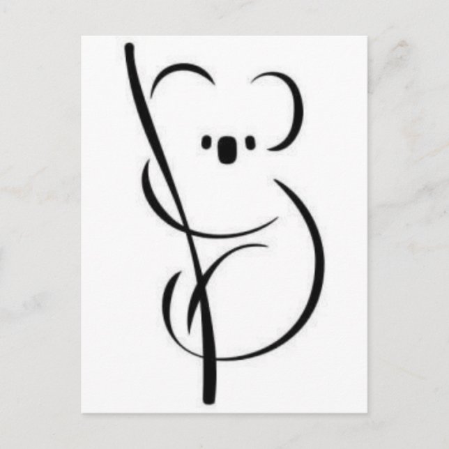 Minimalist Koala Postcard (Front)