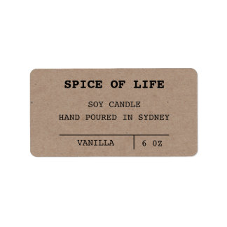 Minimalist Kraft Candle Labels