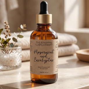 Minimalist Kraft Paper Cosmetics Bottle Jar Label