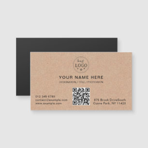 Minimalist Kraft Paper Magnetic Card Design