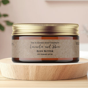 Minimalist Kraft Paper Style Cosmetics Jar Label