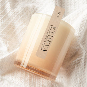 Minimalist Kraft Personalised Candle Label