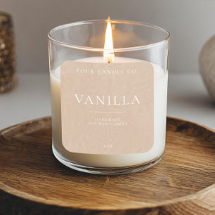 Minimalist Kraft Personalised Candle Label