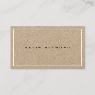 minimalist kraft premium modern business card