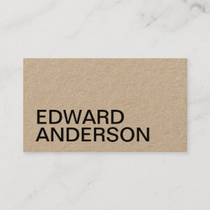 Minimalist kraft professional business card