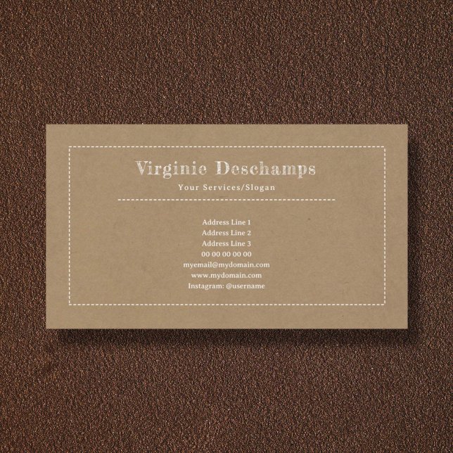 Minimalist Kraft Rustic Business Card (Kraft & Rustic Business Card)