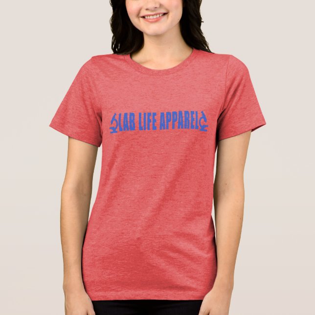 Minimalist LabLife Microscope Lab Techs Medical Tri-Blend Shirt (Front)