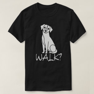 Minimalist Labrador Walk? Dog Lover Design T-Shirt