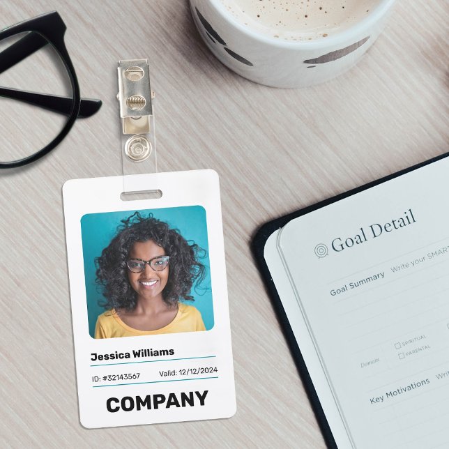 Minimalist Large Photo Employee ID Badge (Creator Uploaded)