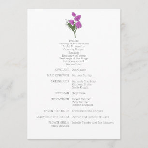 Minimalist Lathyrus Wedding Program