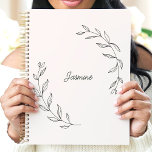 Minimalist Laurel Wreath Custom Name Planner<br><div class="desc">Stay organised and inspired with this minimalist planner featuring a delicate laurel wreath design. Personalise it with your name for a touch of elegance. This planner is perfect for setting goals, tracking appointments, and jotting down notes. Its clean design and ample writing space make it ideal for those who appreciate...</div>