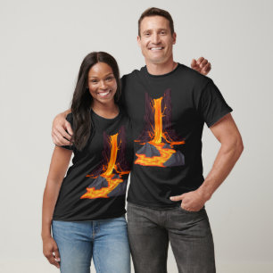 Minimalist Lava Lake   Volcano & Geology Gift T-Shirt