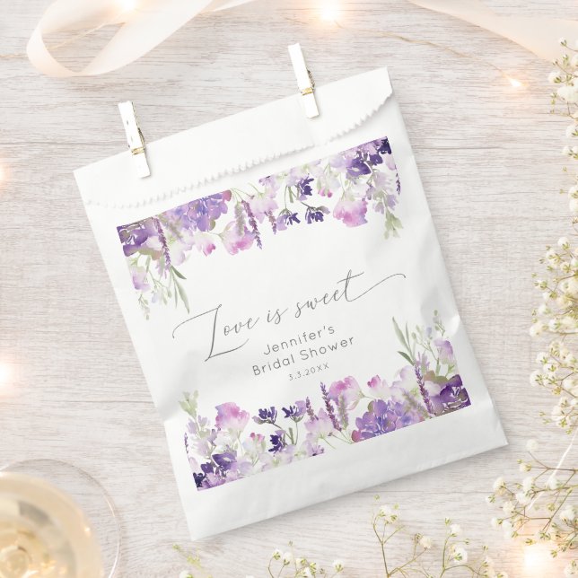 Minimalist lavender lilac floral bridal shower favour bag (Clipped)