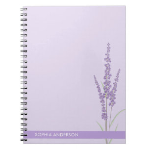 Minimalist Lavender Purple with name Notebook