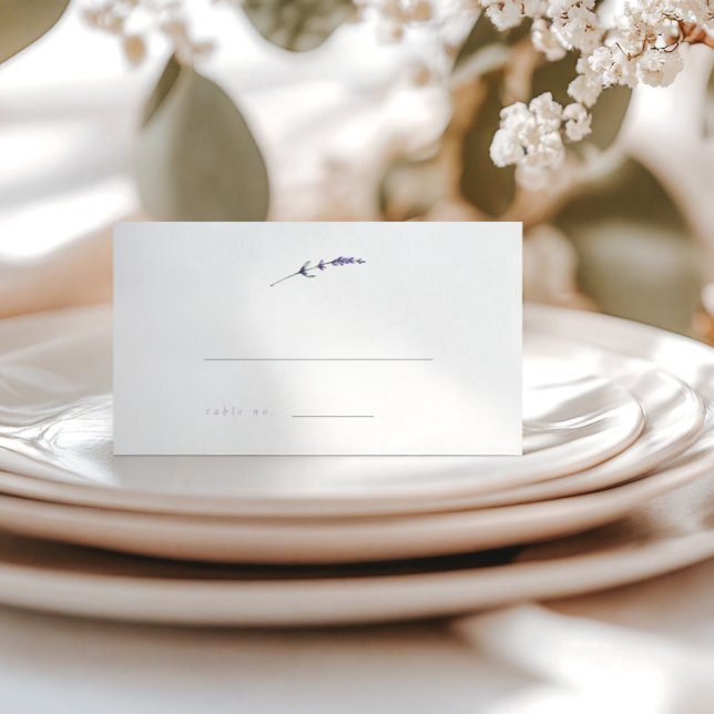 Minimalist Lavender Stem Wedding Escort Cards (Creator Uploaded)