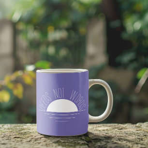 Minimalist lavender white sun inspirational quote coffee mug