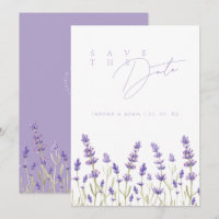 Minimalist Lavender Wildflower Wedding