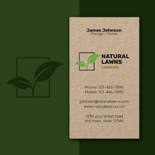 Minimalist Lawn and Landscaping Company Business Card