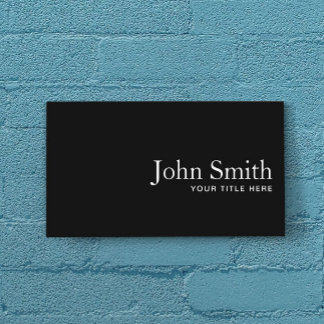 Minimalist Lawyer Attorney Plain Black QR Code Business Card