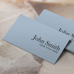 Minimalist Lawyer Attorney Plain Dusty Blue Business Card